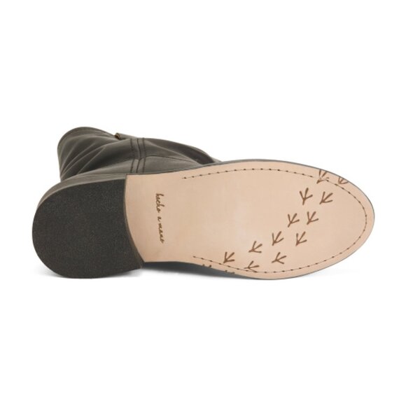 NEW BEEK Made In Mexico Leather Grouse Mid Shaft Boots black for women 925 13m8 - Picture 5 of 9